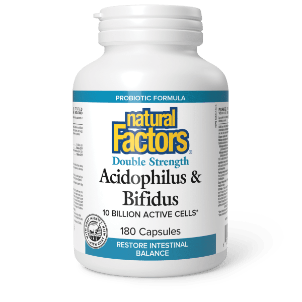 Emballage de Acidophilus et Bifidus — 10 milliards