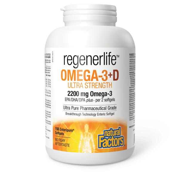 Emballage de Oméga-3 + vitamine D ultra-fort — Natural Factors